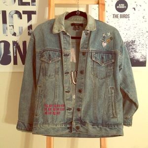 Forever 21 Do Not Disturb Me Denim Jacket